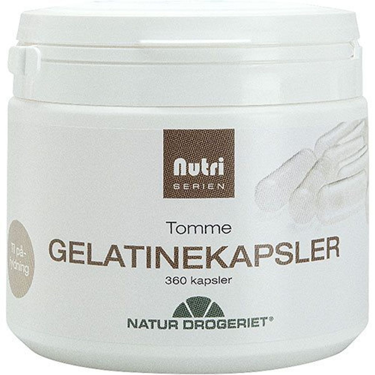 Tomme Gelatine kapsler - 360 stk.