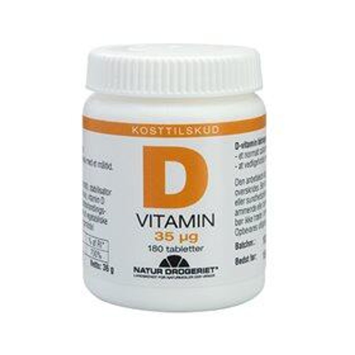 Mega D-3 vitamin 35 mcg. - 180 tabletter.