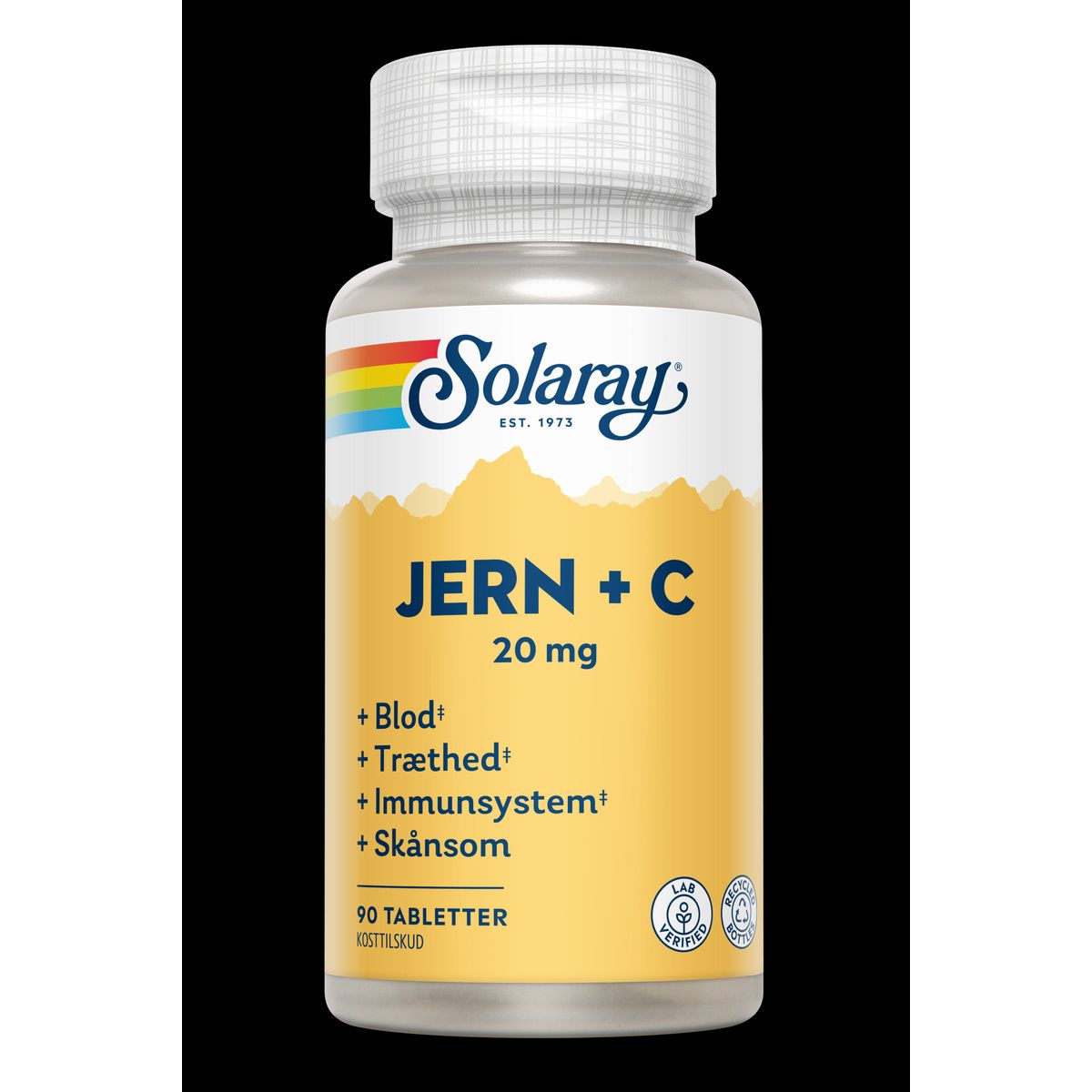 Solaray Jern + C - 90 tabletter