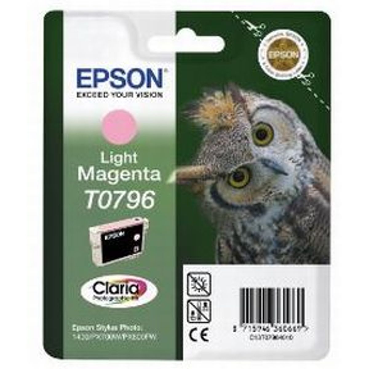 Epson T0796 LM (C13T07964010), Lys Magenta Blækpatron, Original