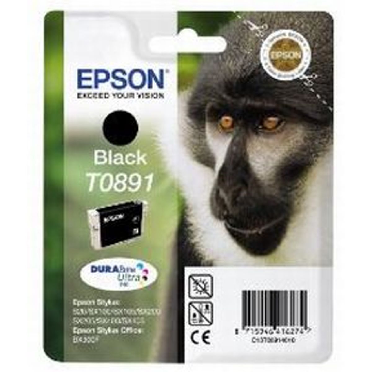 Epson T0891 BK (C13T08914011), Sort Blækpatron, Original 5,95 ml