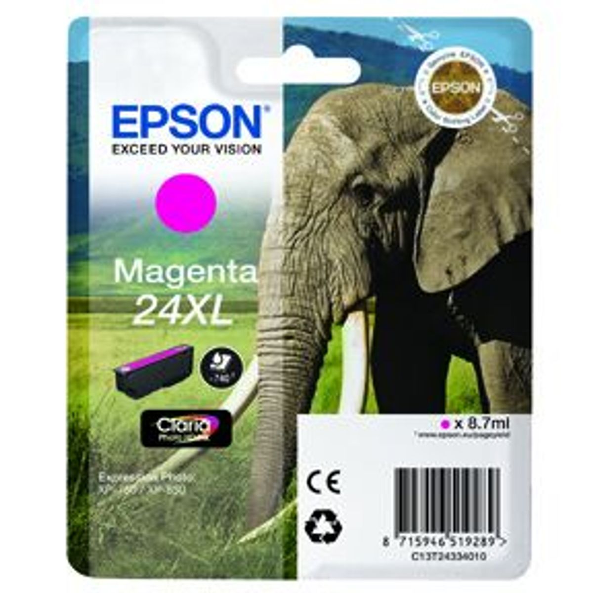 Epson 24XL T2433 M - C13T24334012 Original - Magenta 8,7 ml