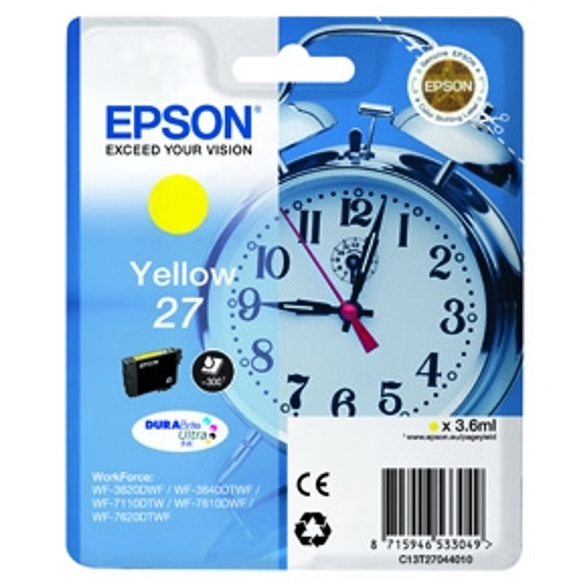 Epson 27 T2704 Y - C13T27044010 Original - Gul 3,6 ml