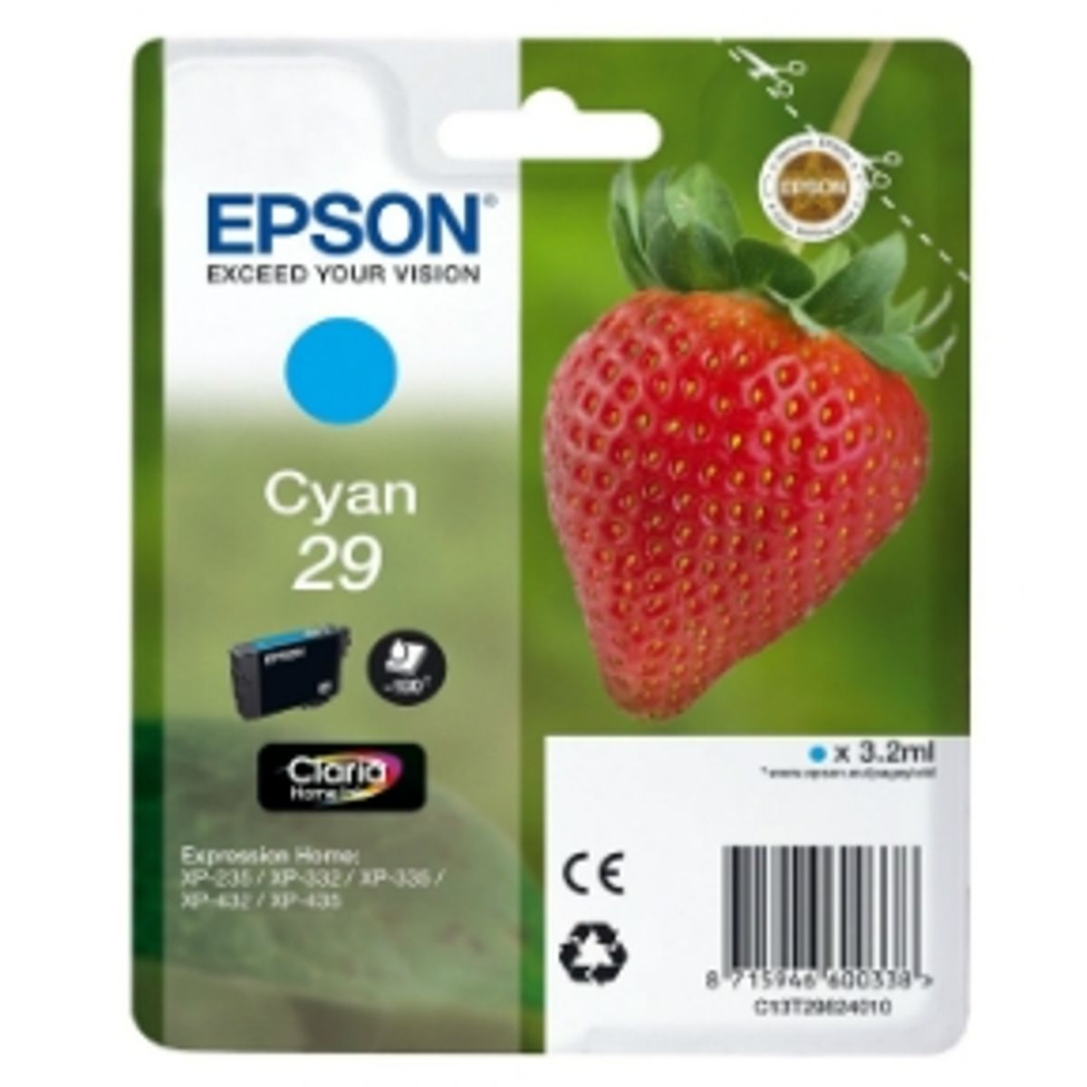 Epson 29 T2982 C - C13T29824012 Original - Cyan 3,2 ml