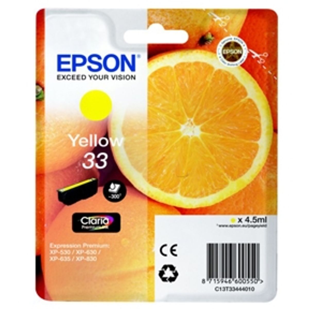 Epson 33 T3344 Y - C13T33444012 Original - Gul 4,95 ml