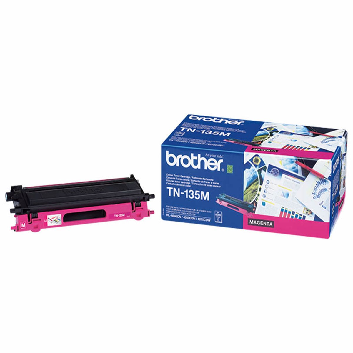 Brother TN135 M Magenta Lasertoner, Original