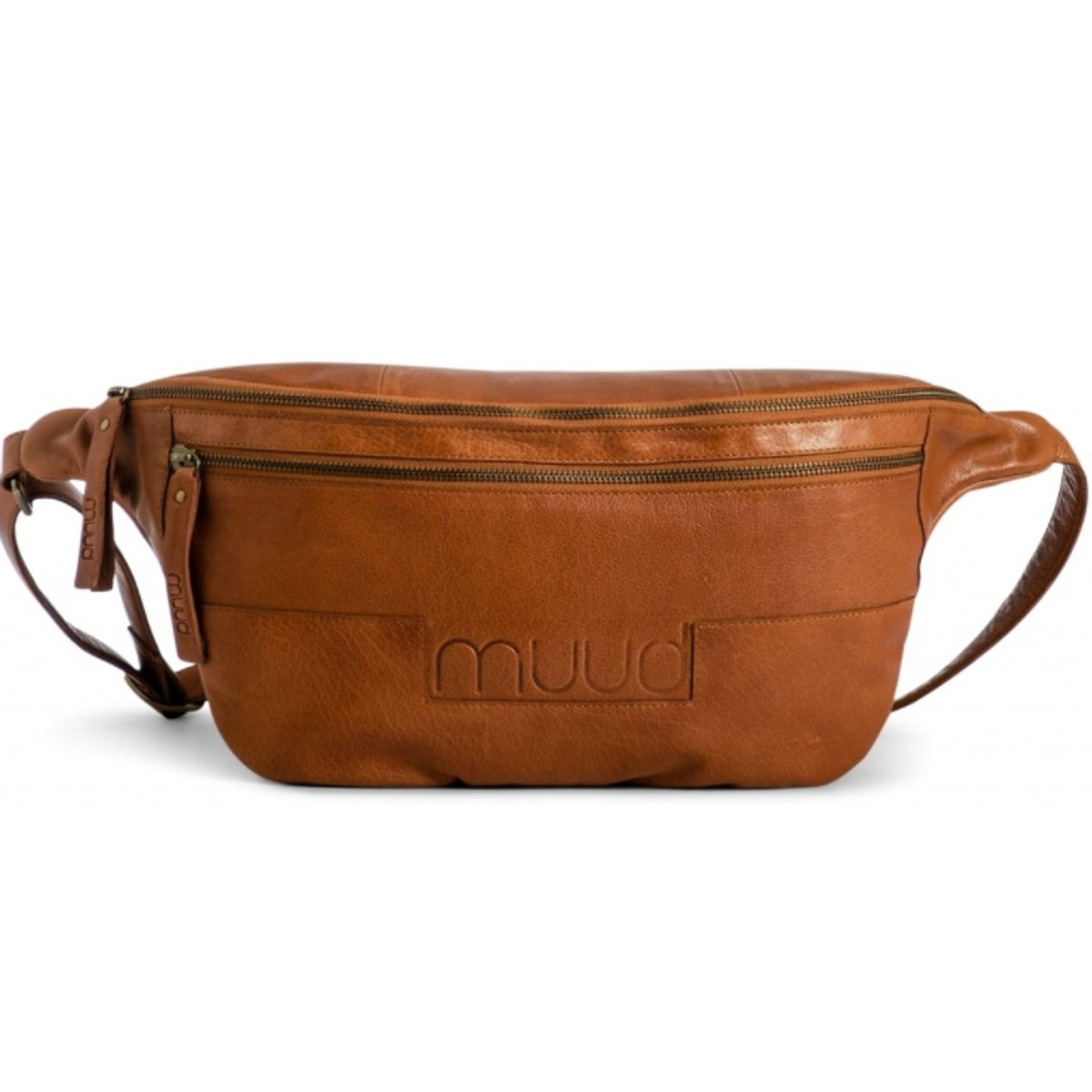 muud Vegas XL oversized bumbag, læder, whisky