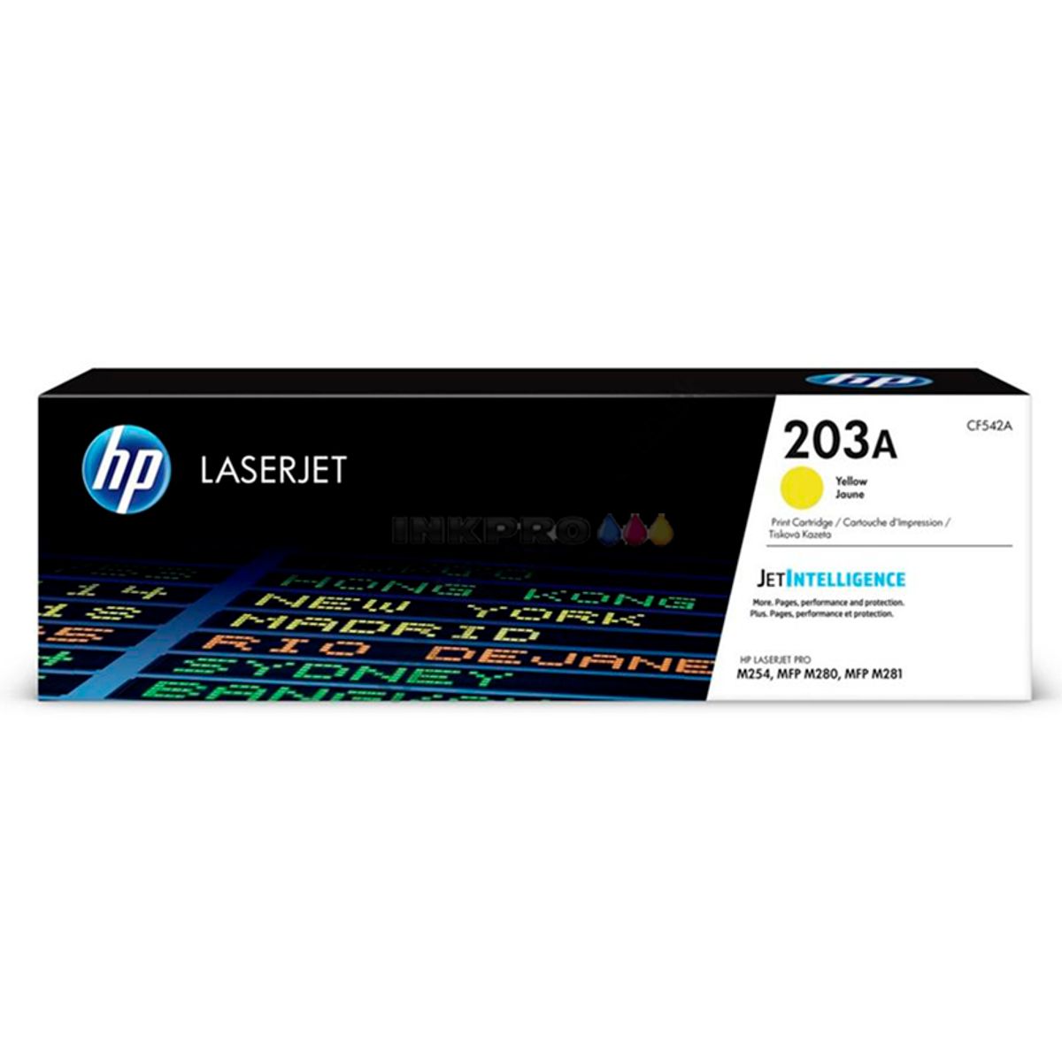 HP CF542A Y (HP 203A) Lasertoner, Gul, Original, 1300 sider