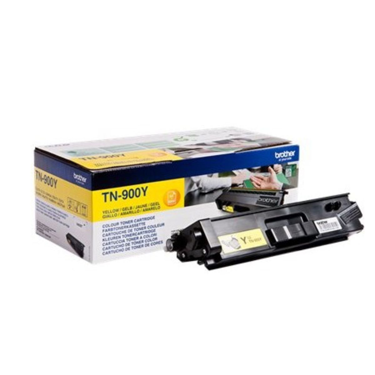 Brother TN900 Y Gul Lasertoner, Original