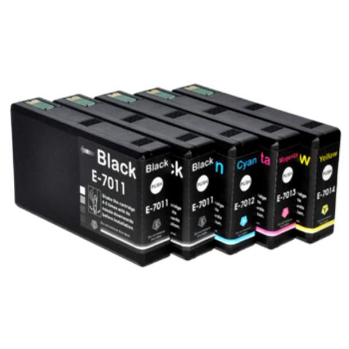 Pixojet blækpatroner Epson T7011 - T7014 - C13T70114010, 5 stk. rabatpakke 248 ml