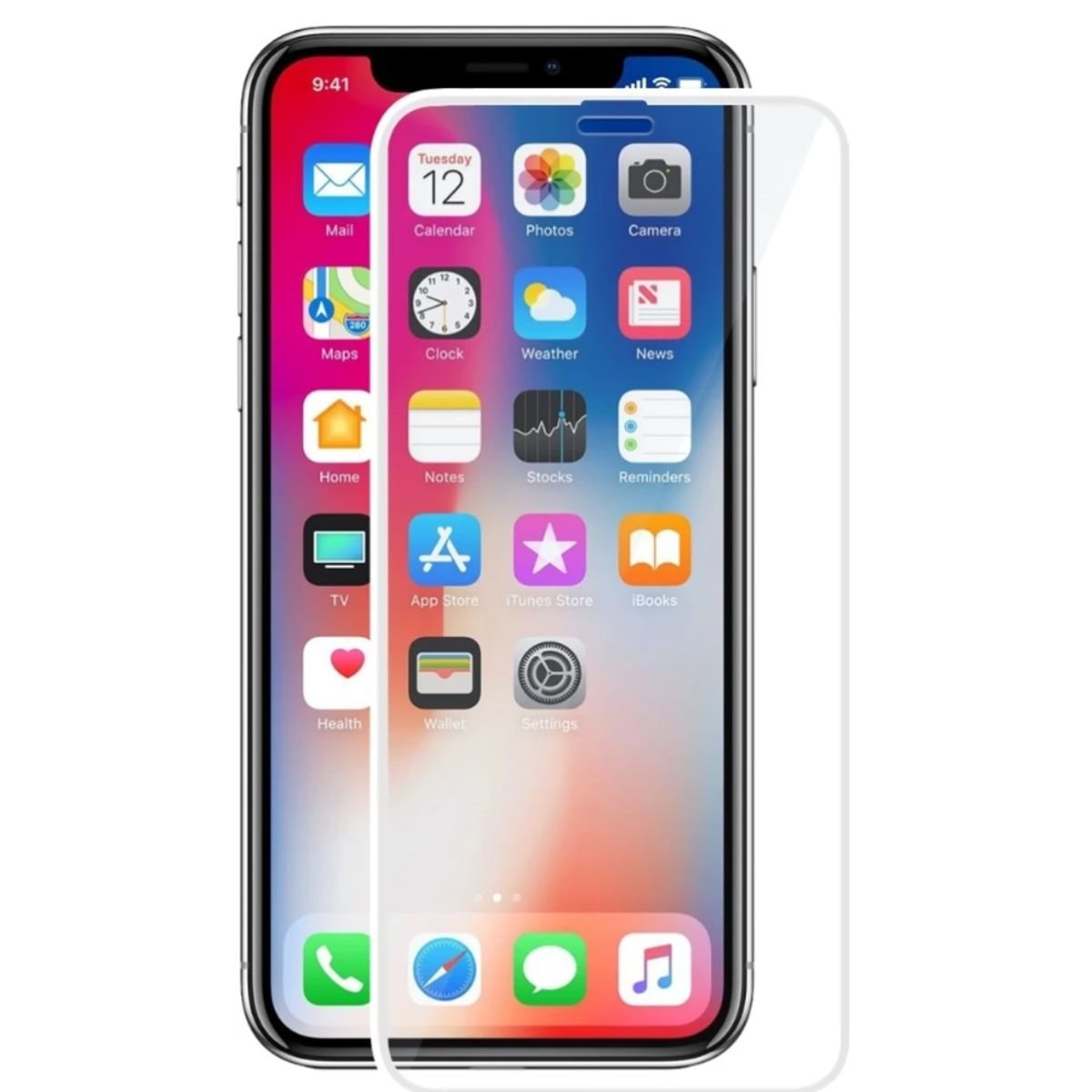 SERO skærmbeskyttelse til iPhone XR, hvid