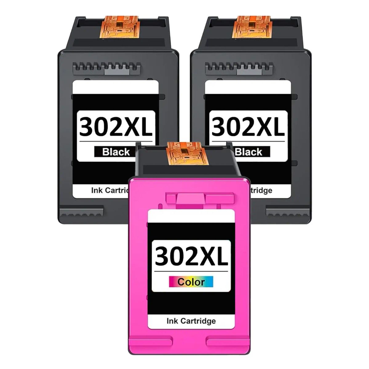 Pixojet blækpatroner HP 302 XL - X4D37AE, 3 stk. rabatpakke 60 ml