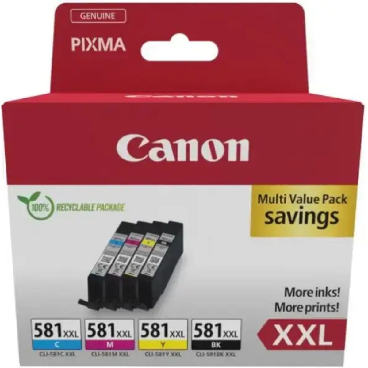 Canon CLI-581 XL combo pack 4 stk - 1998C007 blækpatron Original 46,8 ml