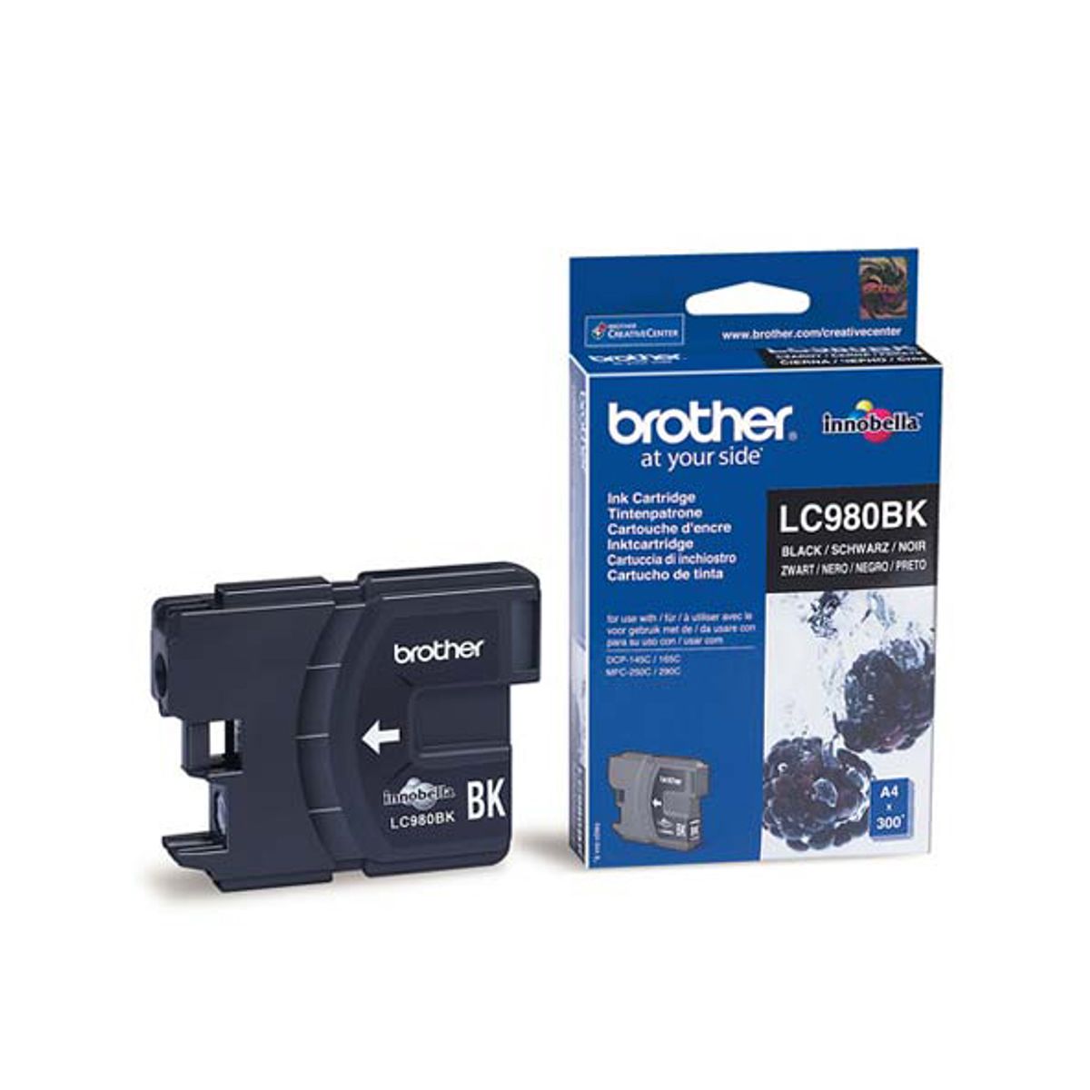 Brother LC 980 BK blækpatron - LC980BK Original - Sort 6 ml