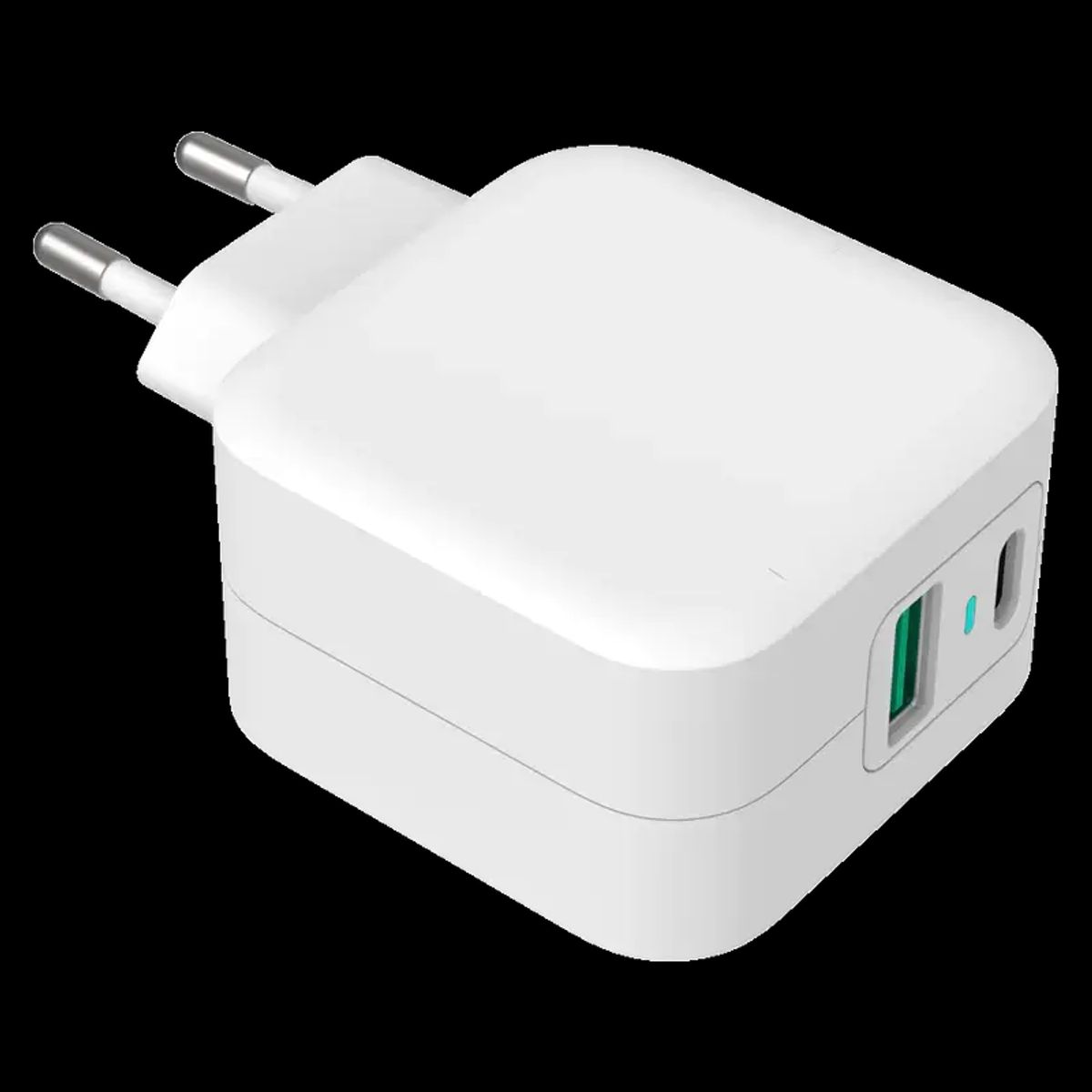 GreyLime 38W USB-C PD & USB-A QC vægoplader, Hvid