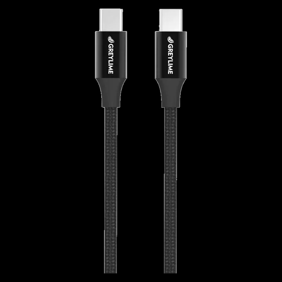 GreyLime Braided USB-C - USB-C 60W, kabel, sort, 1 m