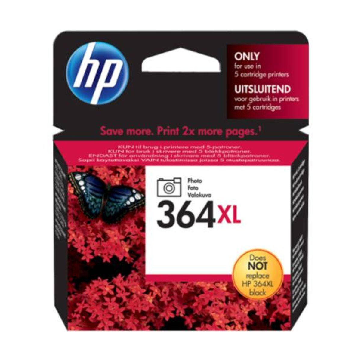 HP 364 XL PBK (CB322EE) Foto sort blækpatron, 6ml Original