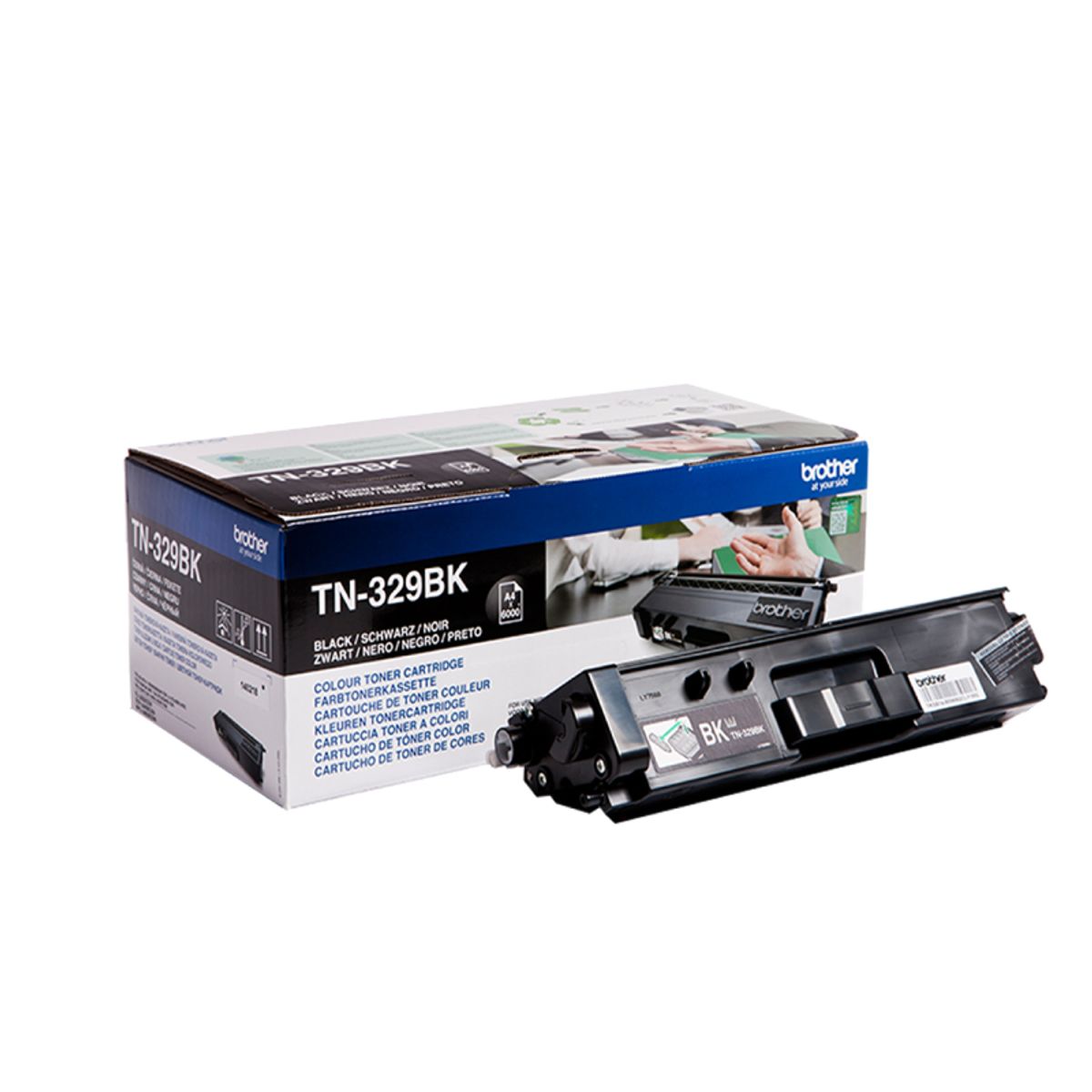 Brother TN329 BK sort Lasertoner, Original