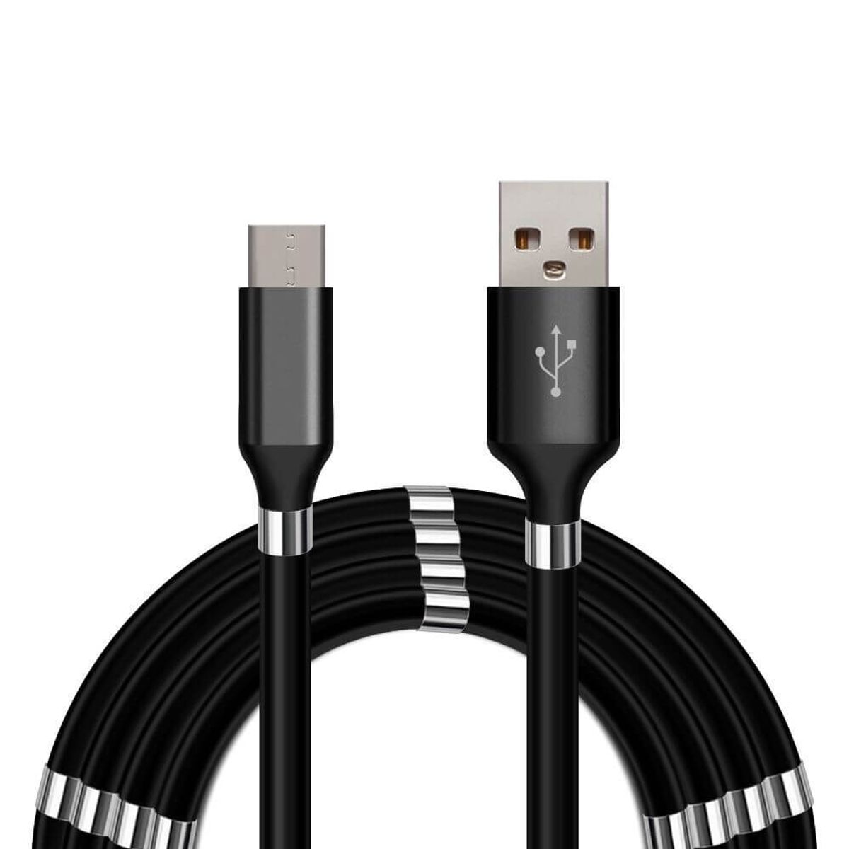 SERO QC magnet kabel, USB - USB-C, 2 m, sort