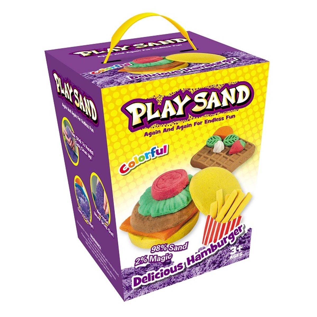 Kinetisk Play Sand, Hamburger, 908 g (4 farver)