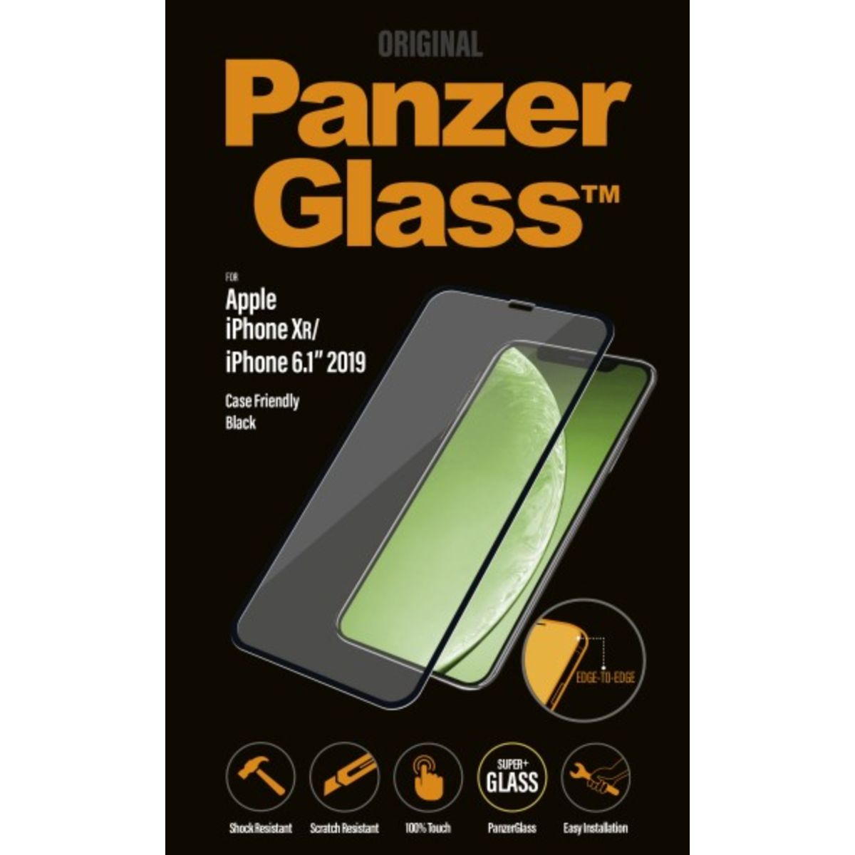 PanzerGlass iPhone XR/Xir - Sort (Case Friendly)