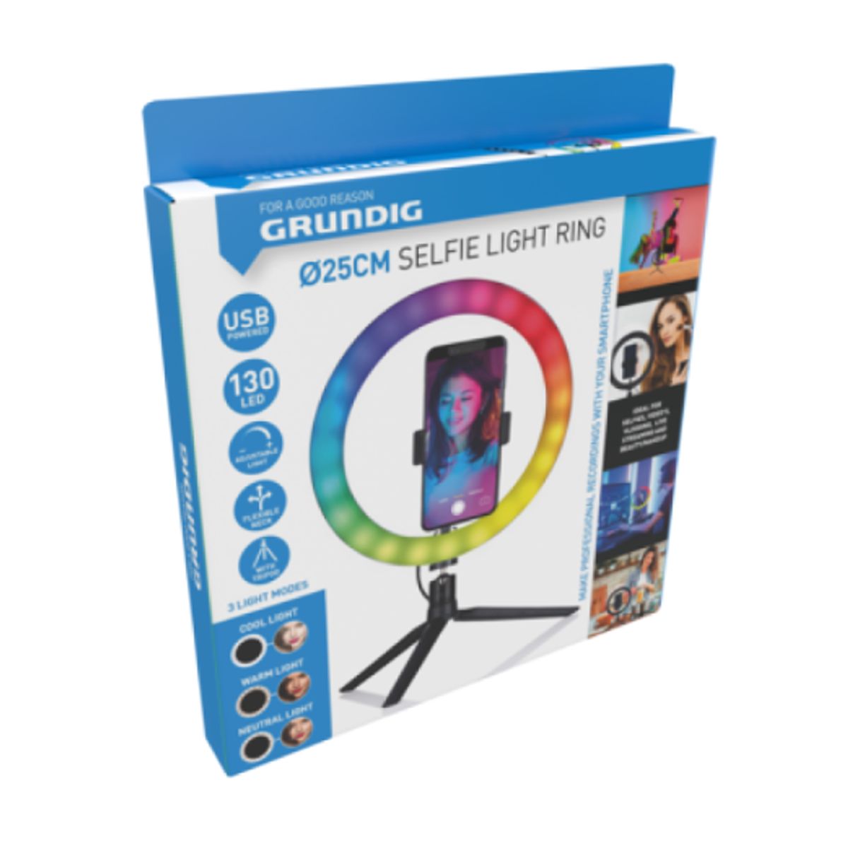 Grundig selfie Ring light, 152 led, color