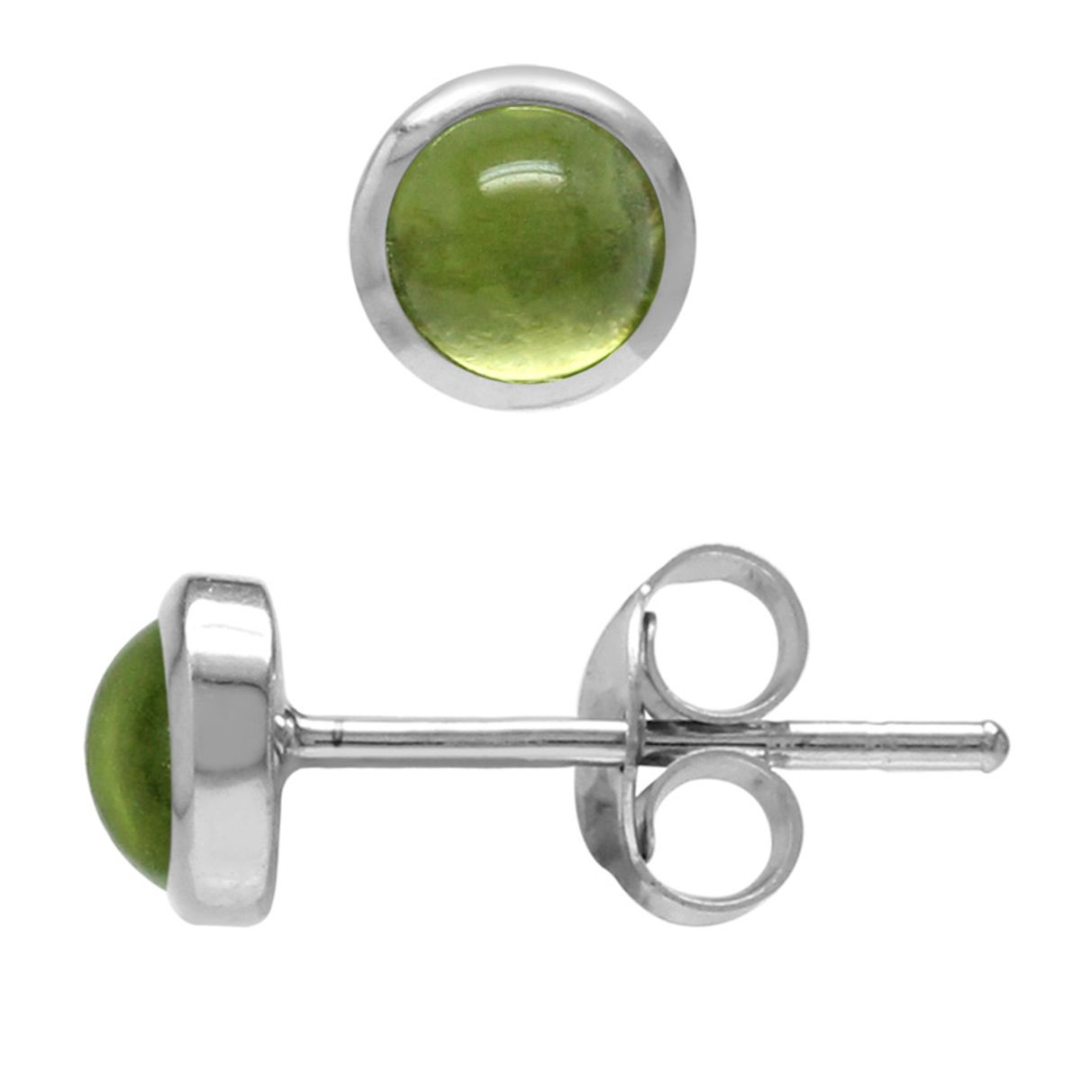 Ørestikker med Peridot - Ø4mm - pr par