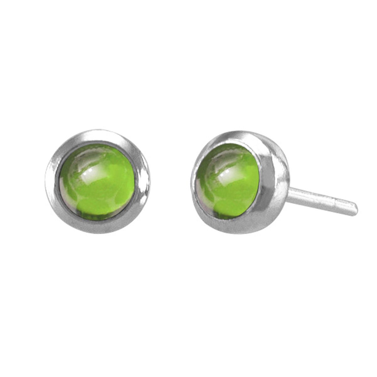 Ørestikker med Peridot - Ø6mm - pr par