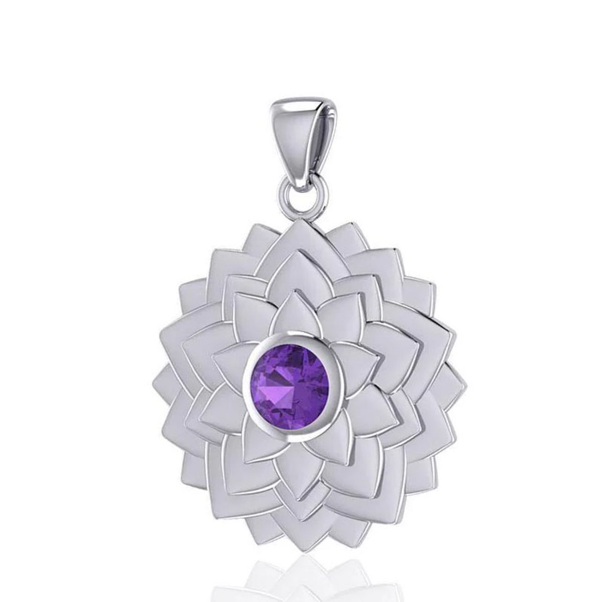 Chakra vedhæng 7 Chakra - Sahasrara - Kronechakraet - 34mm - u/kæde