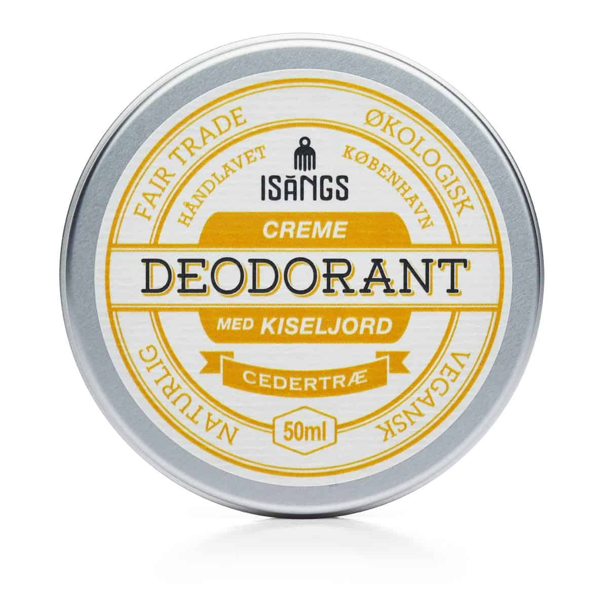 Creme deodorant med Kiseljord - Cedertræ - 50 ml