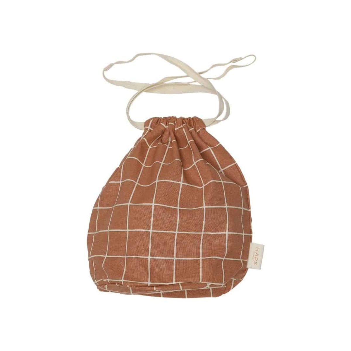 Stofpose - Terracotta Check - Small - 20x22 cm.