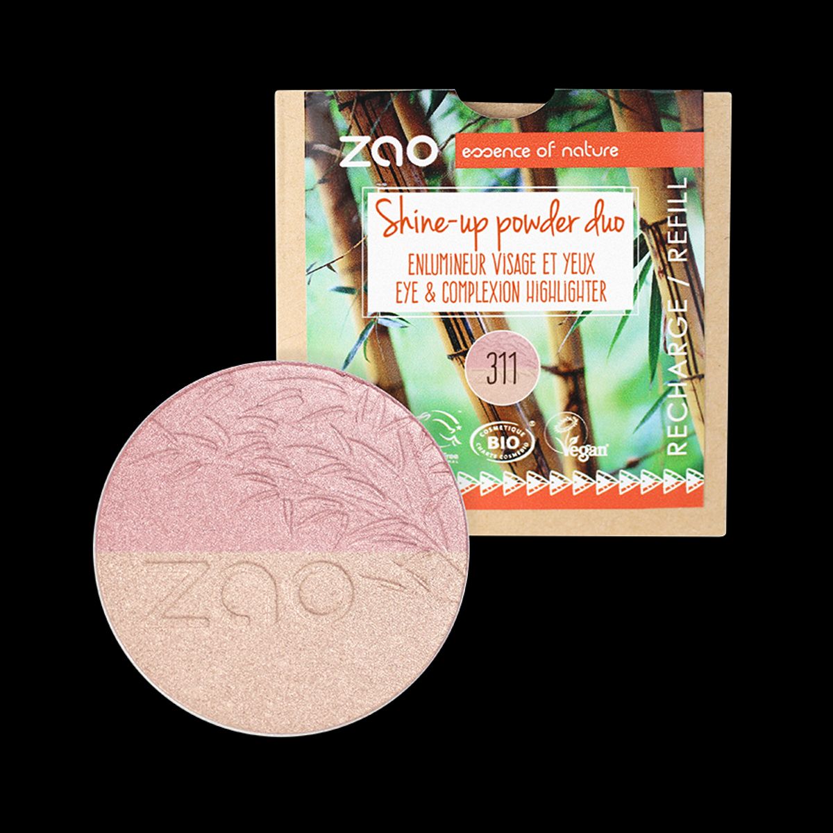 Økologisk Highlighter, Pink & Gold, 311, Refill