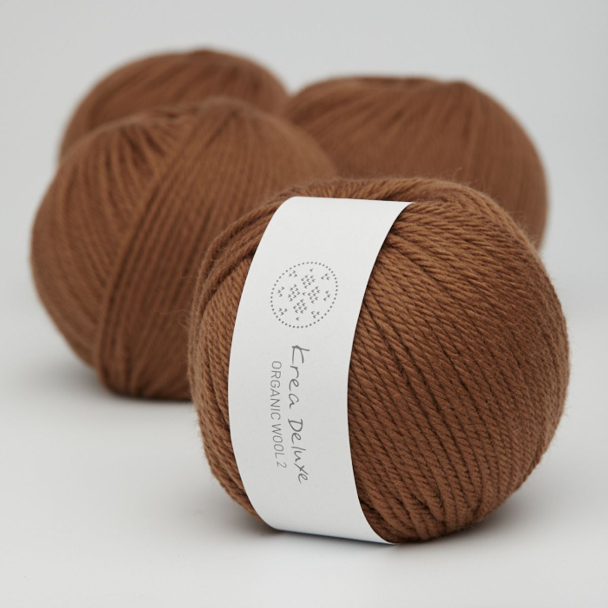 Tyk økologisk merino uldgarn 50g - Cognac 52