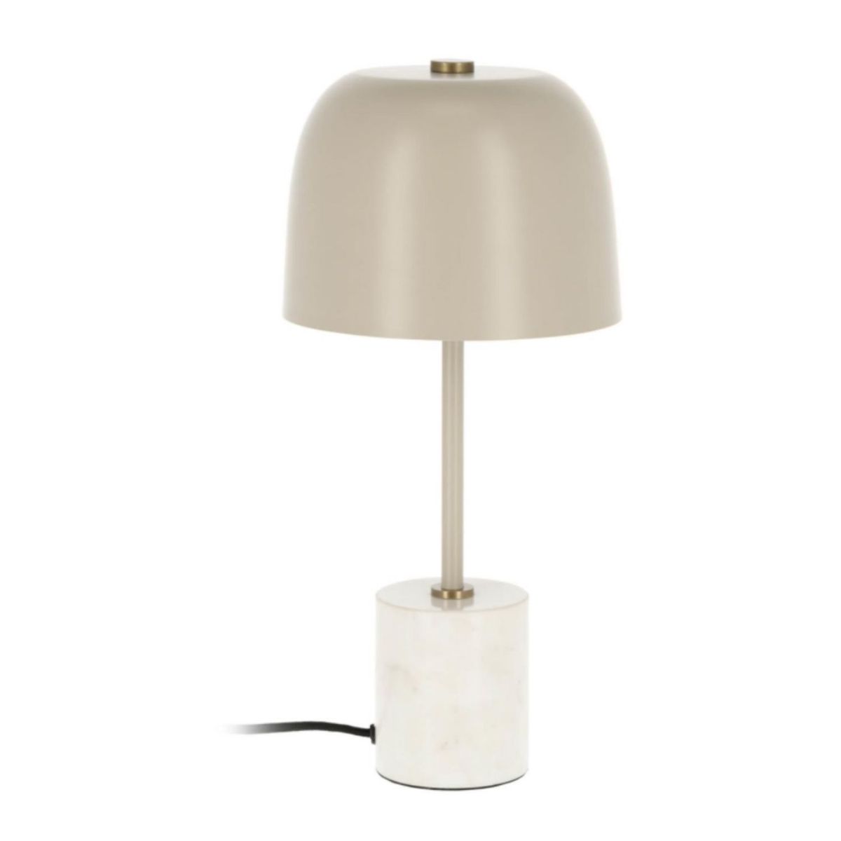 KAVE HOME Alish bordlampe - beige marmor og metal