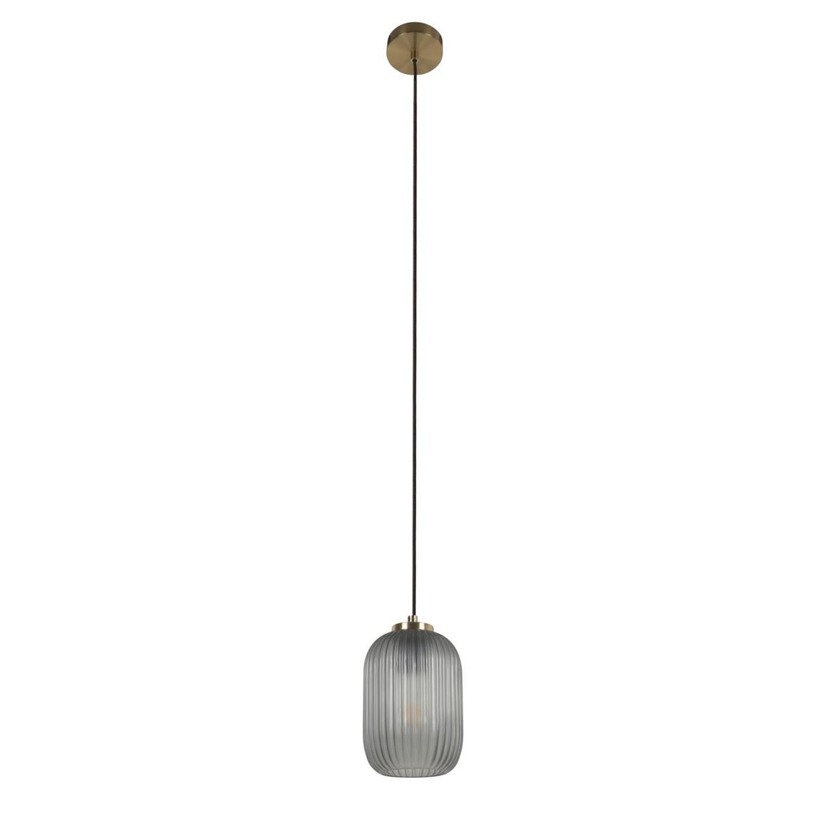 KAVE HOME Hestia loftlampe - grå glas og messing metal