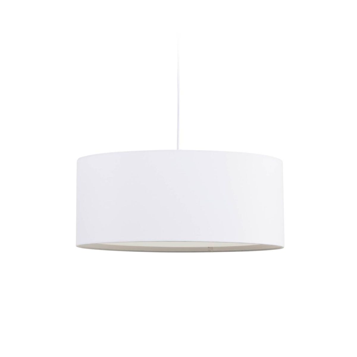 KAVE HOME Santana loftlampe - hvid stof med hvid diffuser (Ø50)