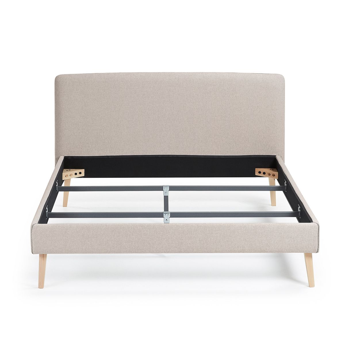 KAVE HOME Dyla sengebetræk - beige stof (til en 150x190cm sengeramme)