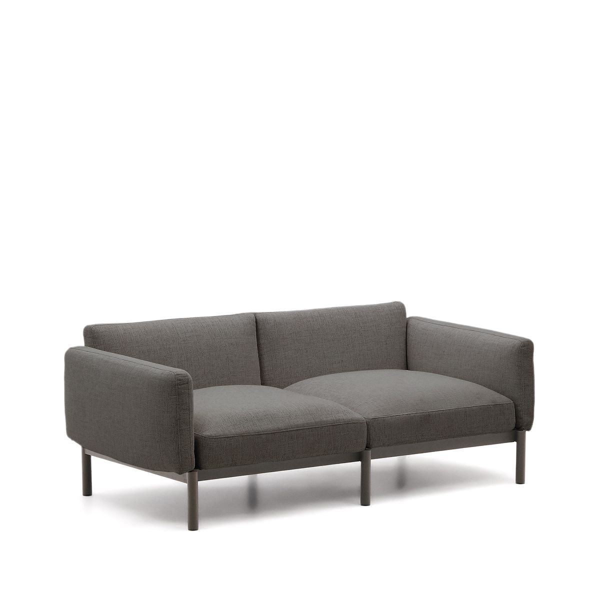 KAVE HOME Sorells udendørs 2 pers. modul sofa - grå aluminium (201cm)