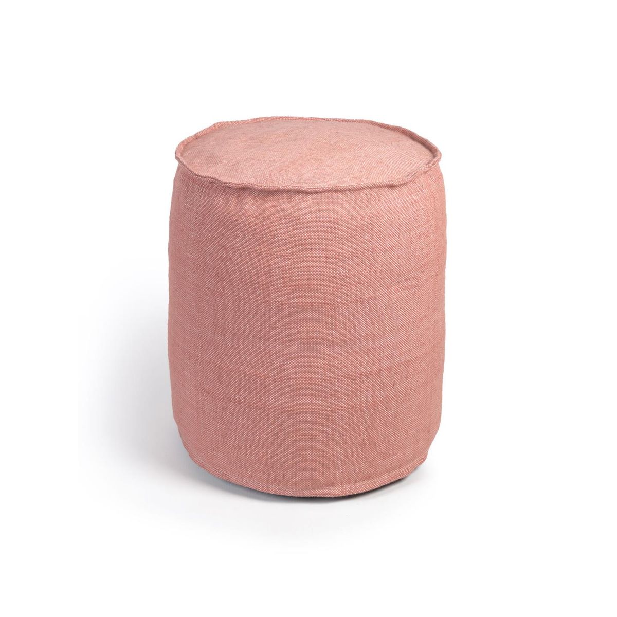 KAVE HOME Isaura puf, rund - terracotta 100% PET (Ø40)