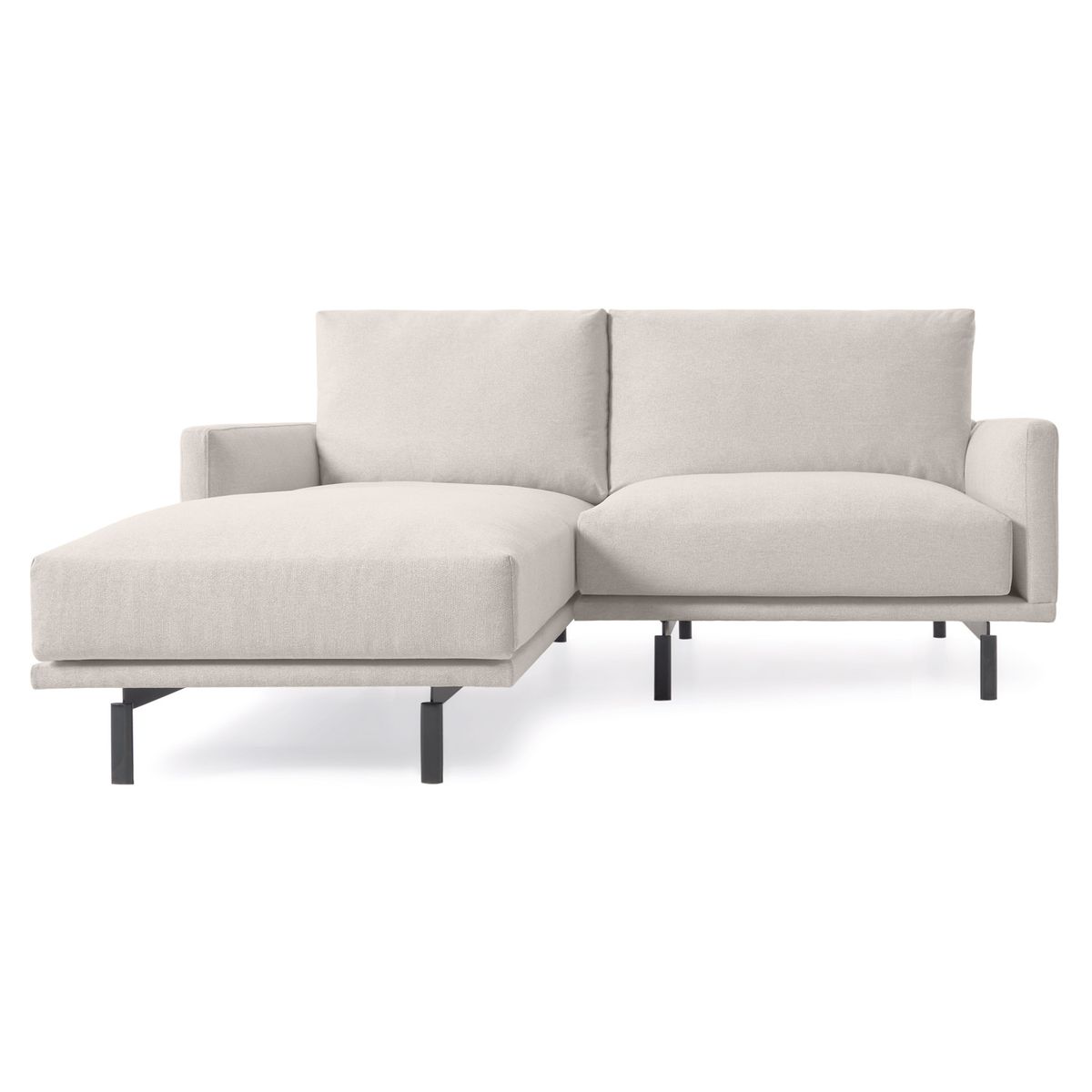 KAVE HOME Galene sofa, m. venstre chaiselong - beige genbrugsfibre og jern