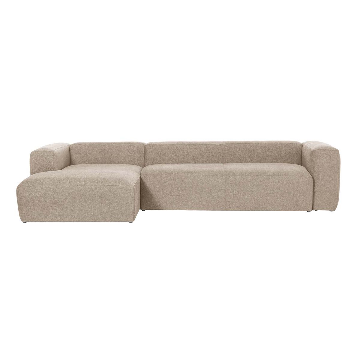 KAVE HOME Blok sofa, m. venstre chaiselong - beige polyester