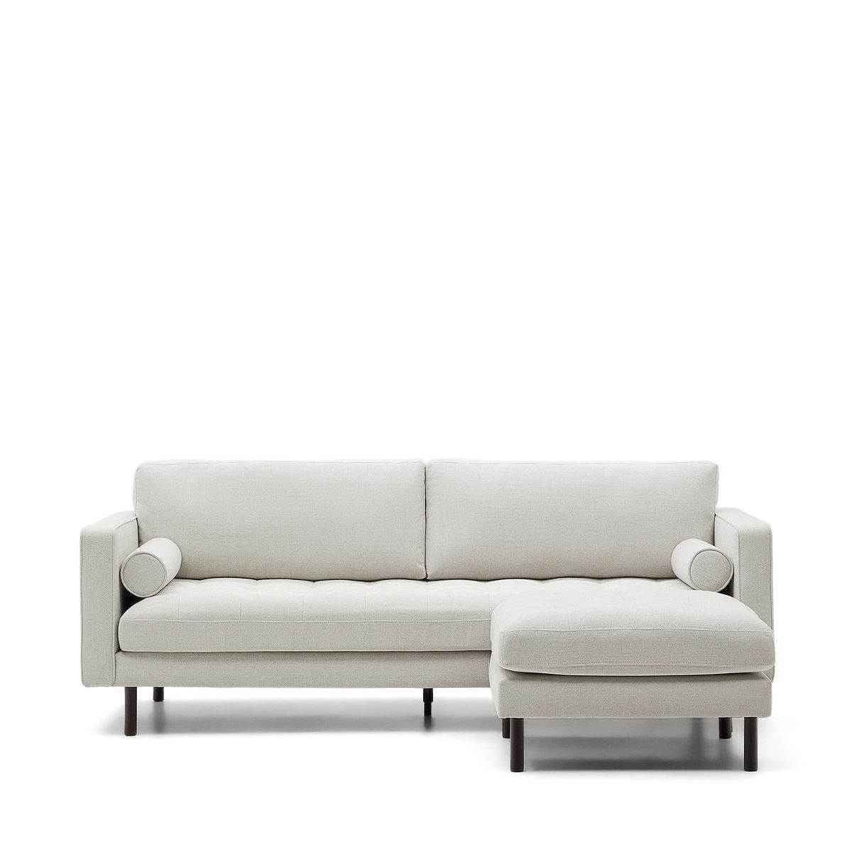 KAVE HOME Debra 3 pers. sofa, m. fodstøtte - perlemor chenille og wenge-finish ben (222cm)