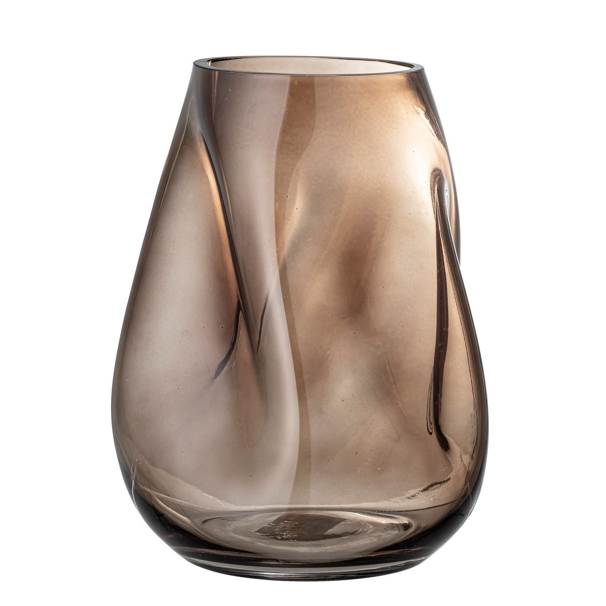 BLOOMINGVILLE Ingolf Vase, Brun, Glas, L19,5xH26xW18 cm