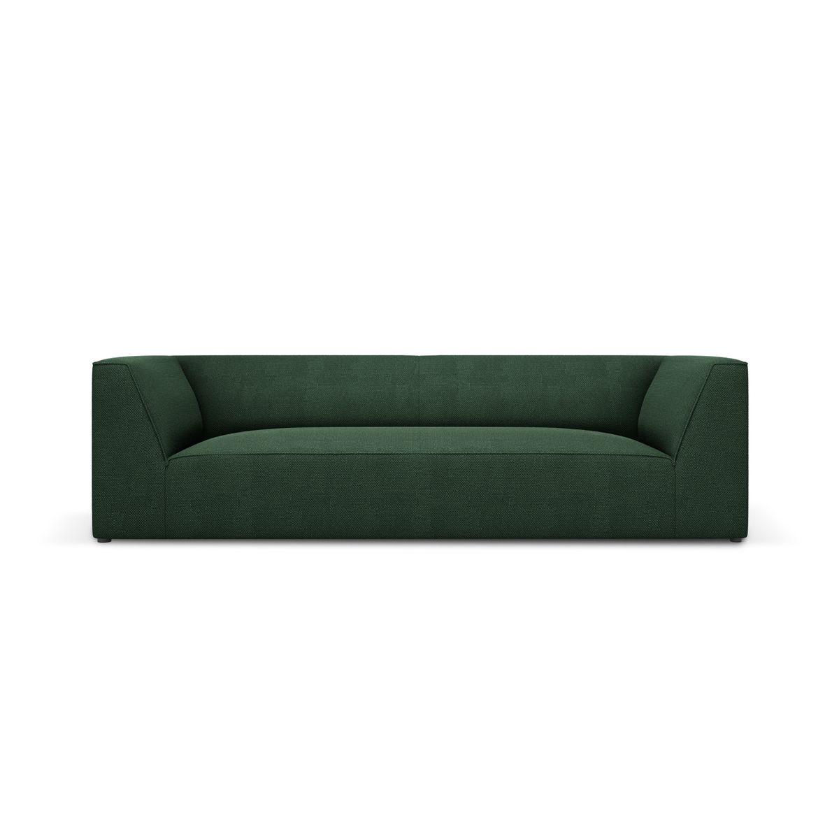 MICADONI Ruby sofa, 3 sæder - grøn stof og sort plast