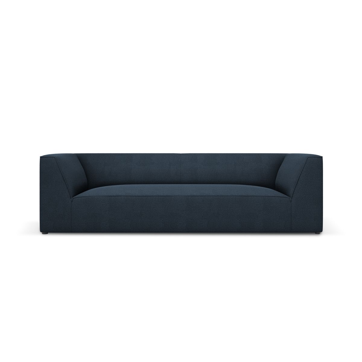 MICADONI Ruby sofa, 3 sæder - blå stof og sort plast