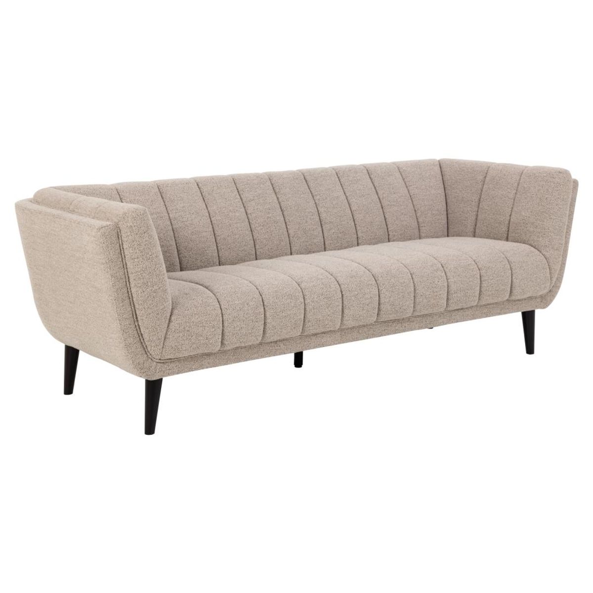 ACT NORDIC Tampa 3 pers. sofa - beige stof og sort gummitræ