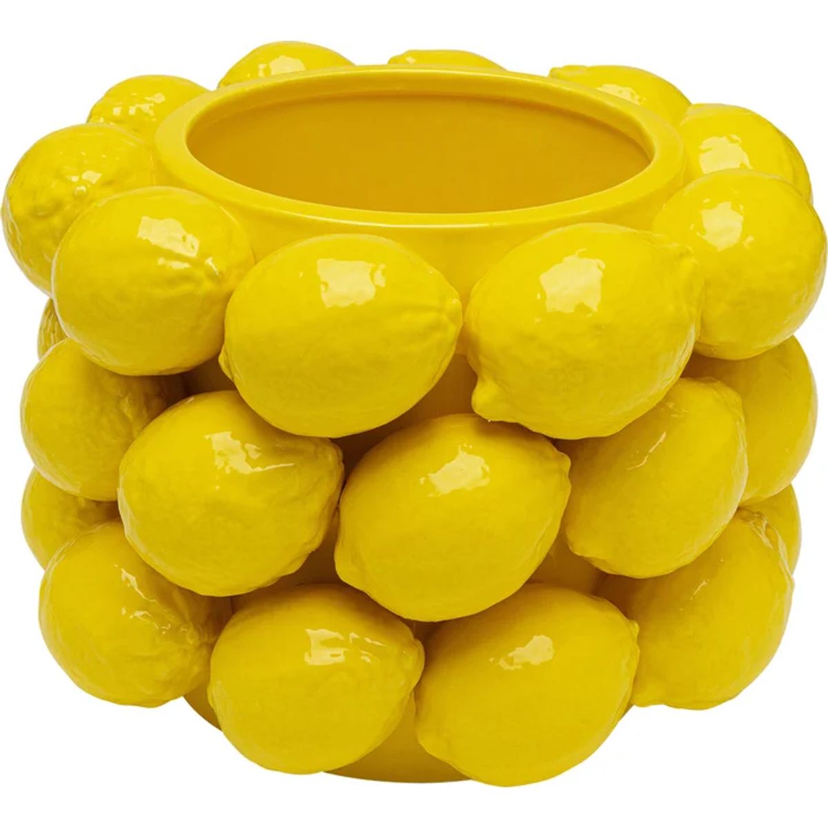 KARE DESIGN Lemon Juice vase, rund - gul porcelæn (H:19cm)