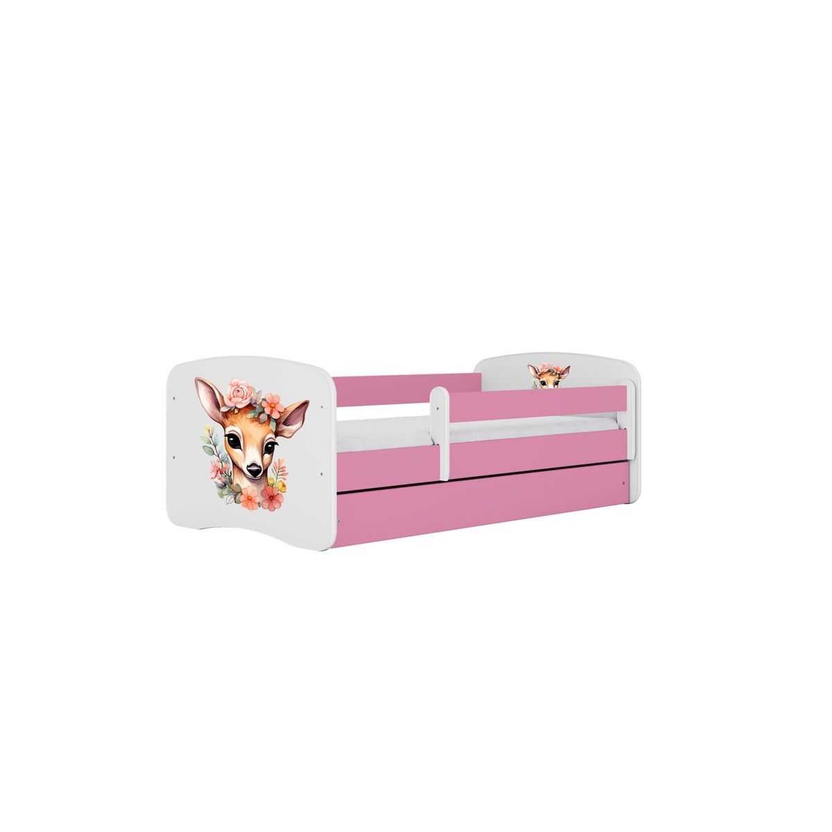 KOCOT KIDS Seng babydreams pink bambi uden skuffe med latexmadras 140/70