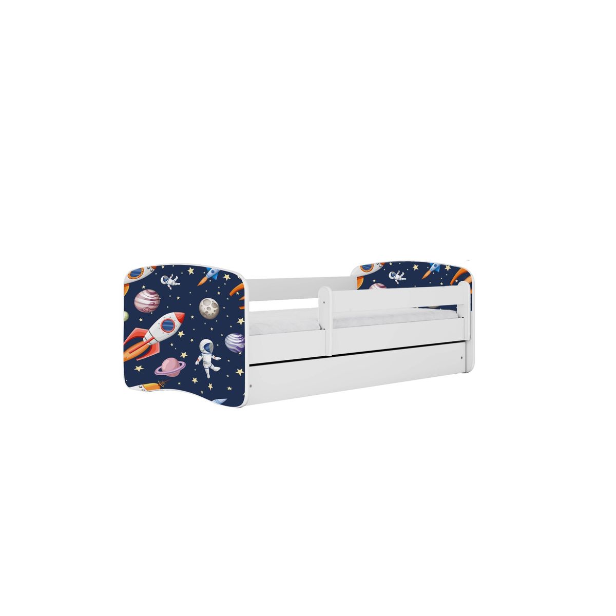 KOCOT KIDS Seng babydreams white cosmos uden skuffe med madras 140/70