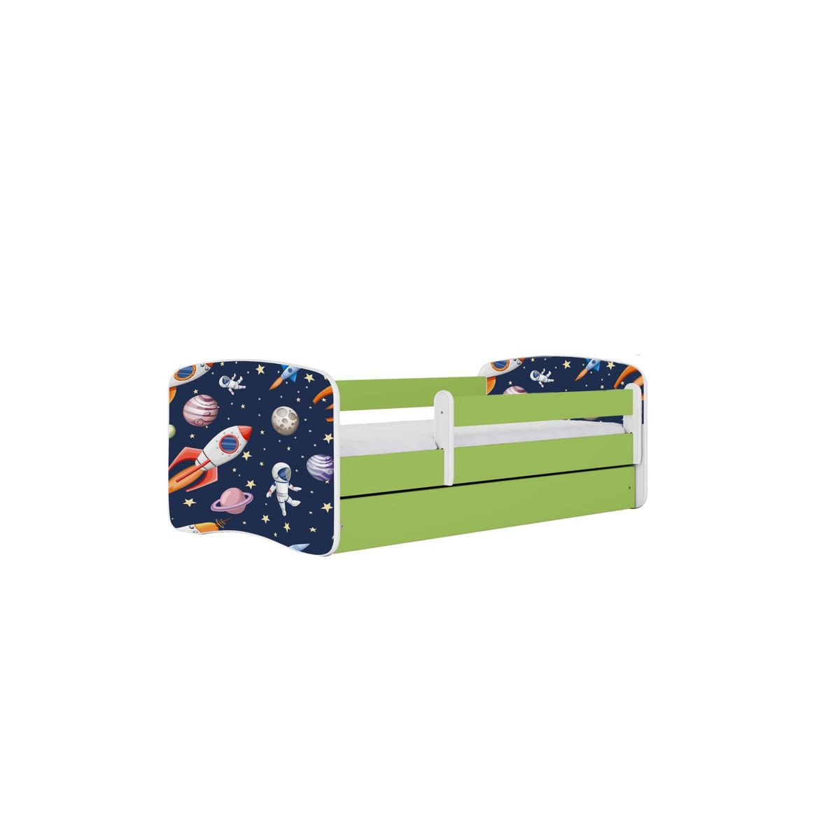 KOCOT KIDS Seng babydreams green cosmos med skuffe og madras 160/80